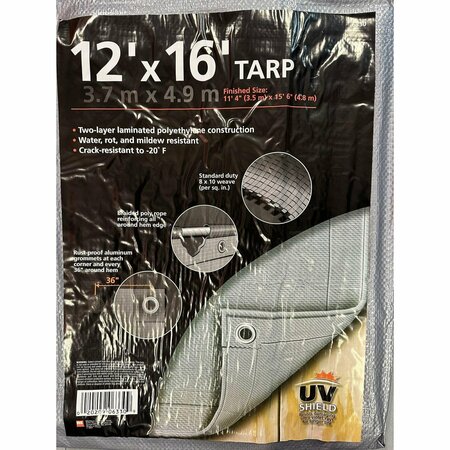 TEKTON Tarp, Silver, High-Density Polyethylene 6330